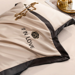 Комплект постельного белья Сатин-Шелк Я IN LOVE LV007