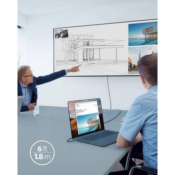 Кабель Anker 311 USB-C to HDMI 4K 1.8 м Nylon Cable (A8730H11) черный