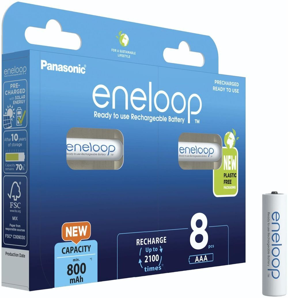 Аккумулятор Panasonic Eneloop BK-4MCDE/8BE 800 mAh 8шт AAA