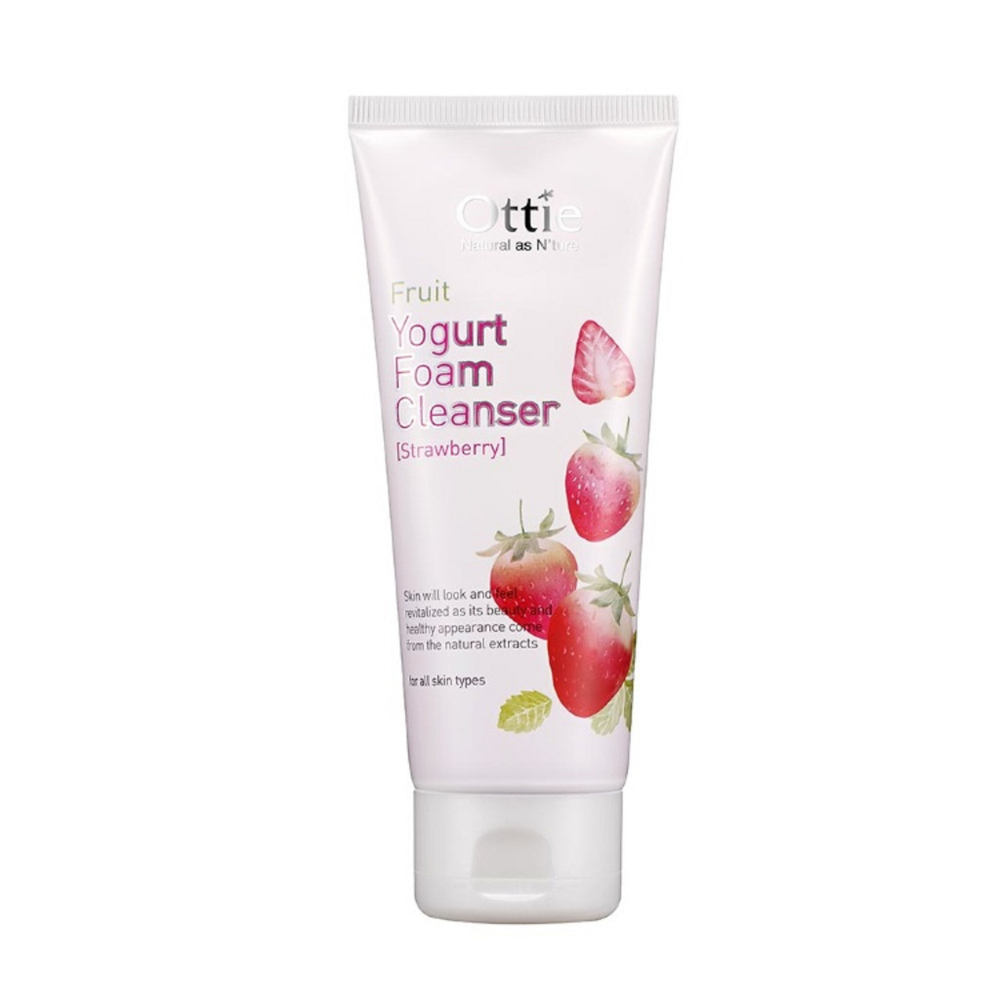 Ottie Fruits Yogurt Foam Cleanser Strawberry йогуртовая пенка для очищения. Клубника.
