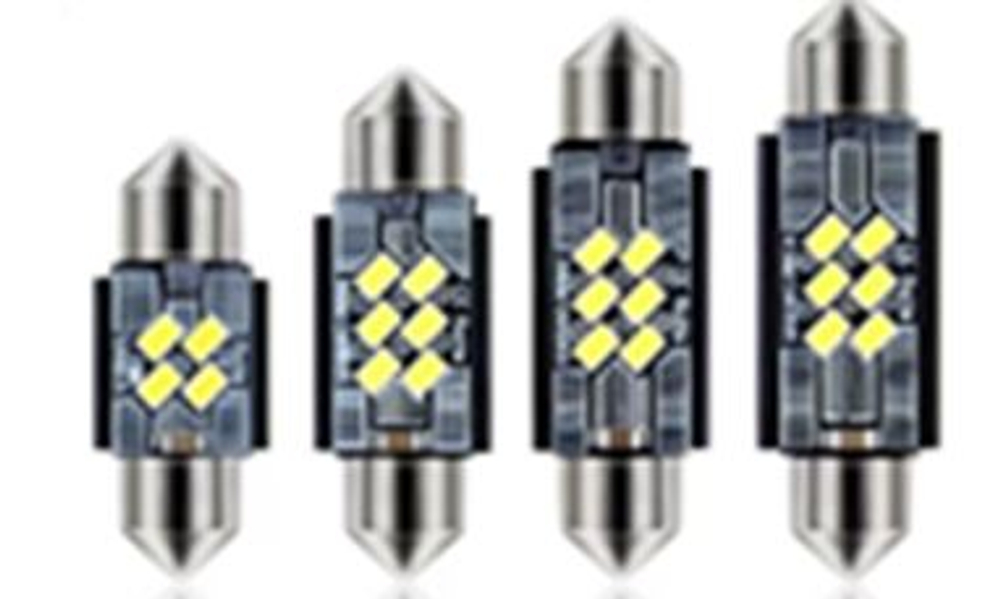 Светодиод 12V T11x36   6SMD 1206 WHITE CAN 3w (салон) с радиатором (кт2шт) Y0020-36MM