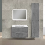 Тумба с раковиной Vincea PAOLA VMC-2P800BT + VCB-2VP800W 80 бетон