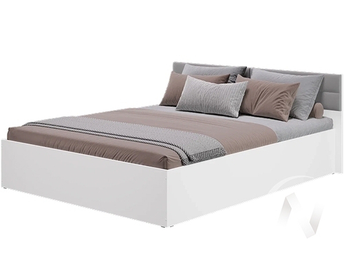 Кровать 1;6 Спальня Фьюжн (белый/белый)