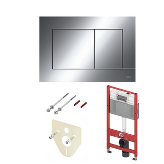 Инсталляция для унитаза TECE Base 9400412 с кнопкой смыва TECEnow, хром глянцевый