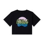 Футболка STELLA McCARTNEY Черный/Термопринт: разноцветный логотип (Девочка)