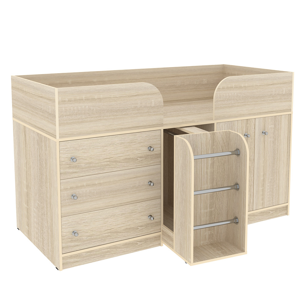 Кровать-чердак КарИВи Малыш 4 Дуб Сонома Дуб Сонома