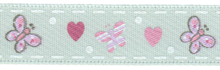 Лента атласная 12 мм  с рисунком, цв.B2/132