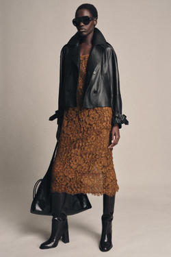 ZARA КОЖАНАЯ КУРТКА ZW COLLECTION LIMITED EDITION, ЧЕРНЫЙ