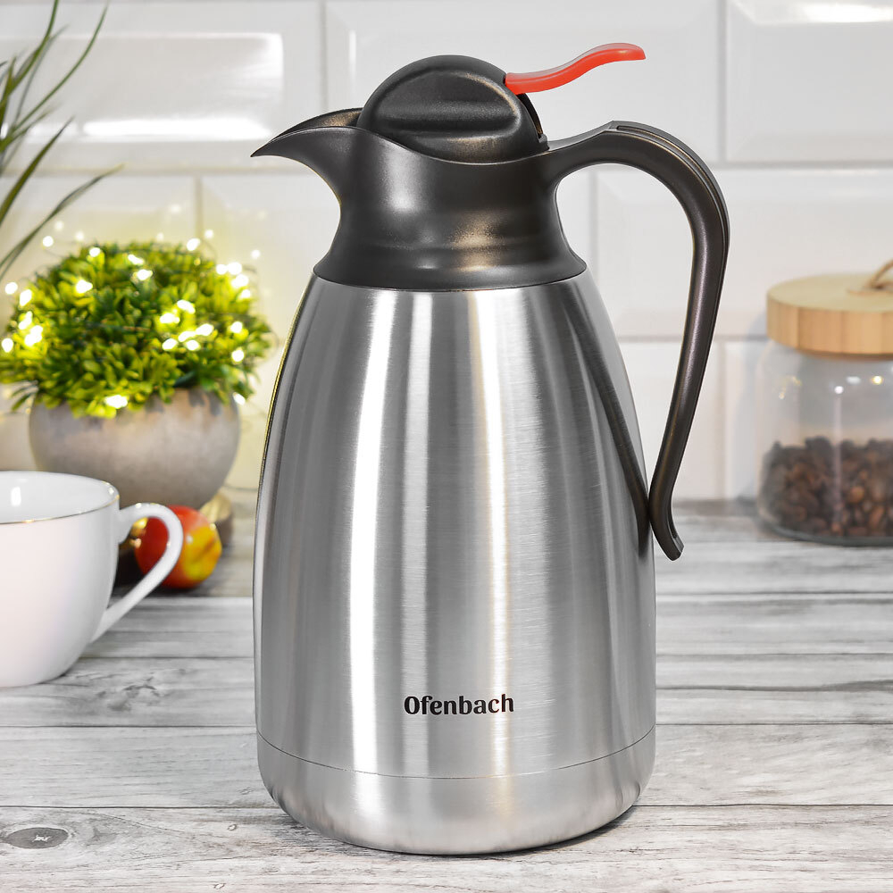 Термос 1,5л нерж "Конференция" с пластиковой крышкой