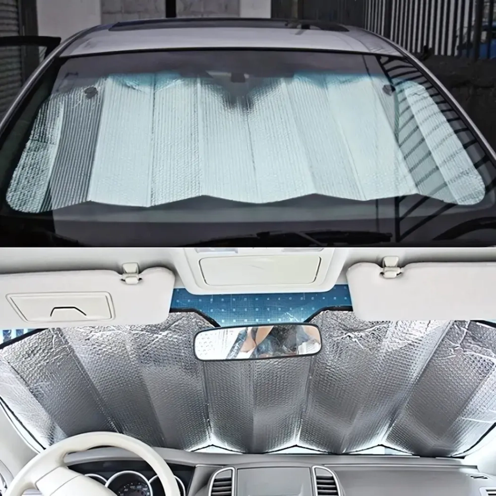 Шторка-гармошка на лобовое стекло, 140*70 см