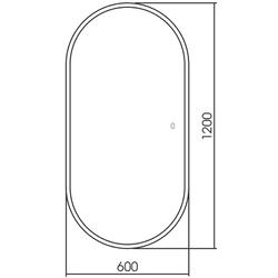 Зеркало Abber Kontur 120 AG6303SL-1.2 с подсветкой с сенсорным выключателем и диммером