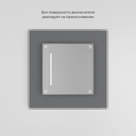 Умный сенсорный выключатель одноклавишный серебряный W4513006