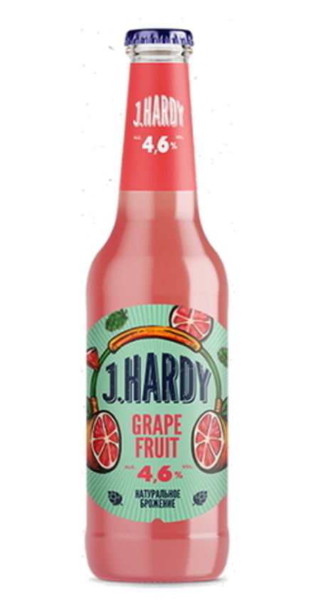 Напиток слабоалкогольный "J.HARDY GRAPEFRUIT" 0,45л. Бабруйскi бровар
