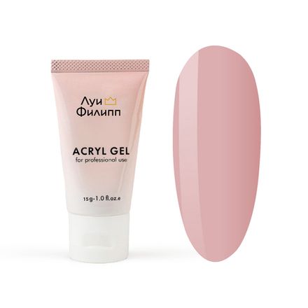 Луи Филипп Acryl Gel 04 - Полигель для наращивания ногтей темно-розовый, 30мл