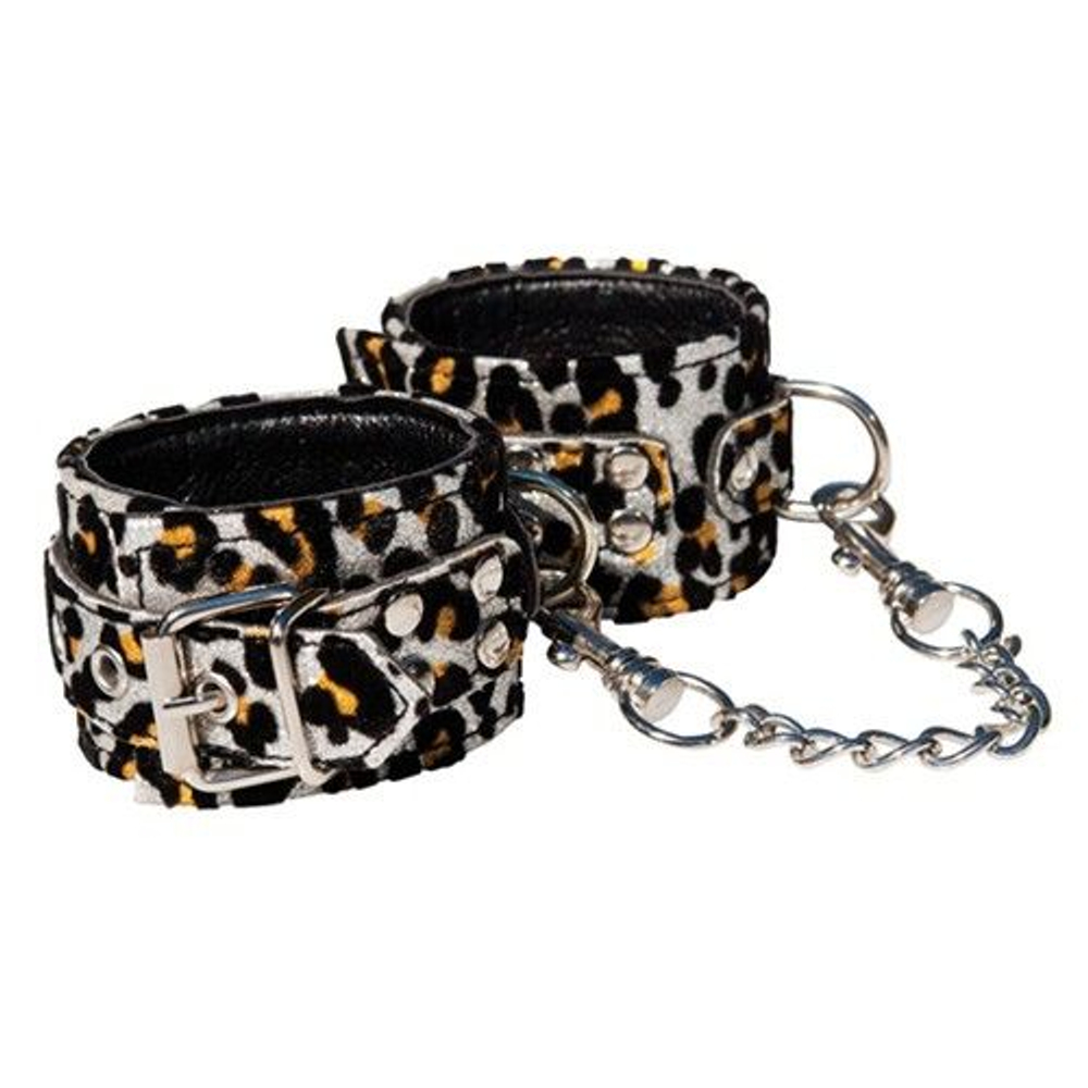 Платиновые наручники под леопарда Pure Gold (Цвет: леопард)
