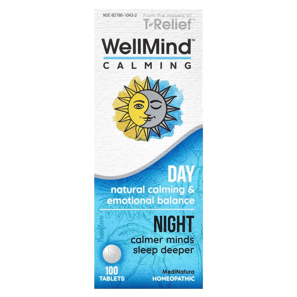 MediNatura, WellMind Calming Tablets, для снятия напряжения, 100 таблеток