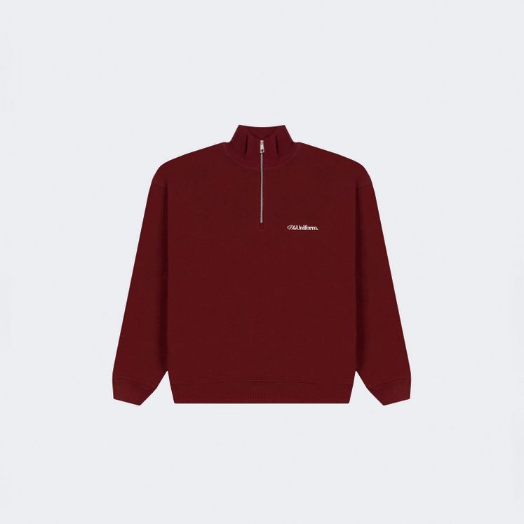 Cвитшот UNIFORM Half-zip Heavy Classic, бордовый