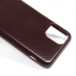 Чехол ТПУ карбон глянцевый для iPhone 11 Pro Max, 011457 Красный