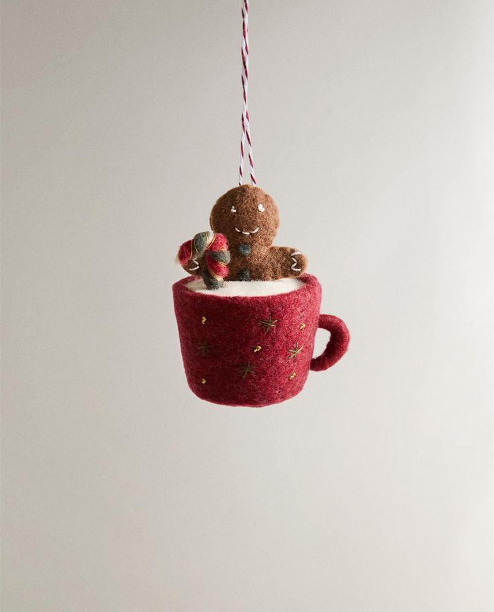 ZARA HOME ЕЛОЧНОЕ УКРАШЕНИЕ ИЗ ФЕТРА, КРАСНЫЙ