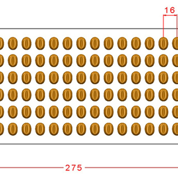 835 | Форма для шоколадных изделий (275*135 мм)