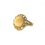 Кольцо винтажное II с молочным янтарем