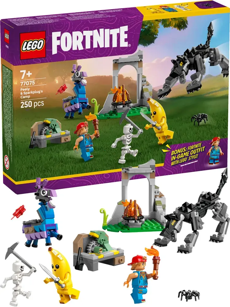 Конструктор Fortnite 77075 Лагерь Пили и Спаркплаг