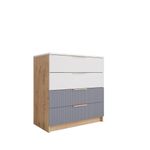 Комод 800 Лавис КМД 800.1 (Дуб бунратти/Серый эмалит)