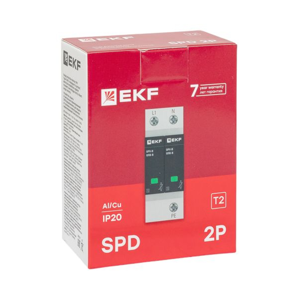 Ограничитель импульсных напряжений ОПВ-B/2P In 30кА 440В с сигн. EKF PROxima