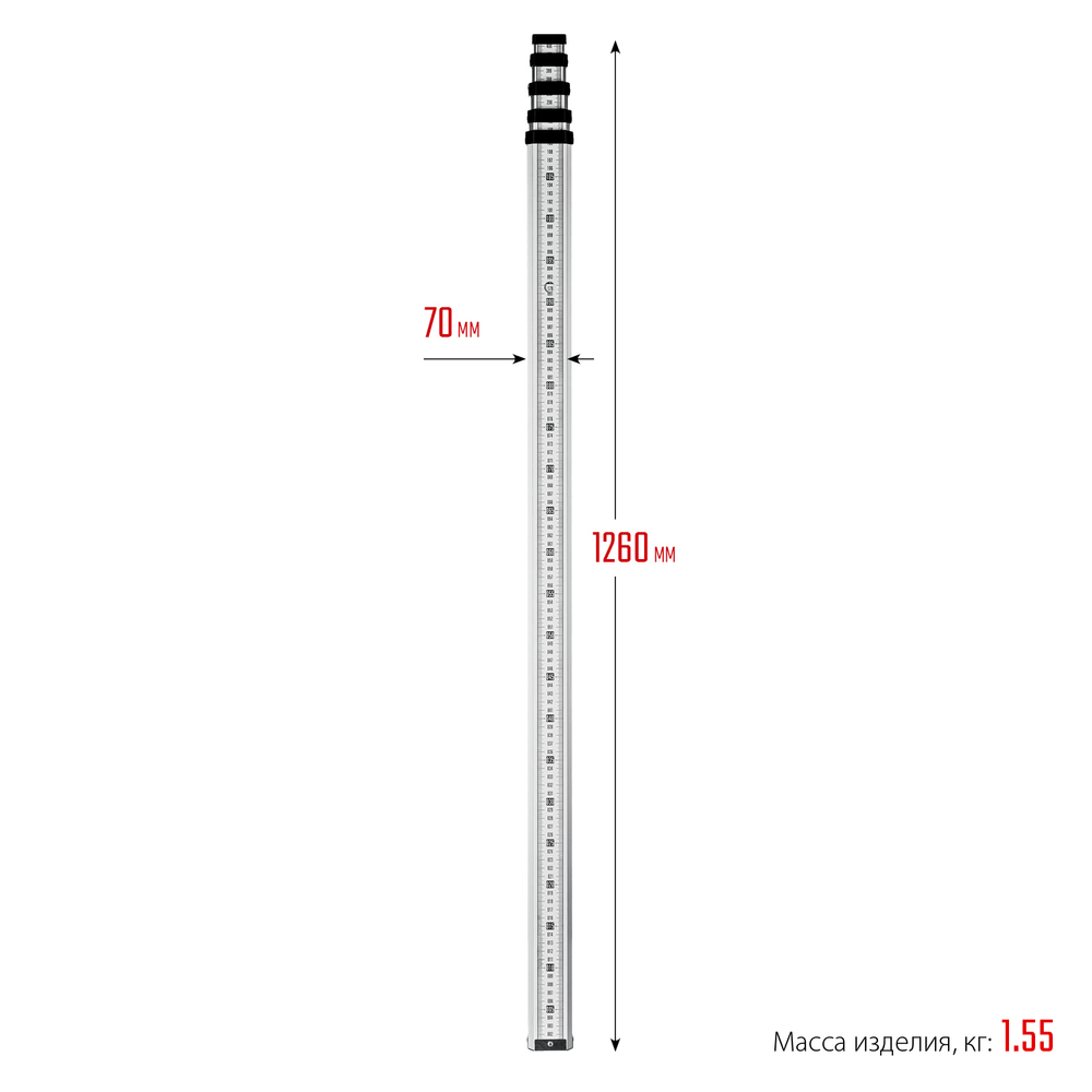 ЗУБР РГ 5, геодезическая рейка (34948-5)