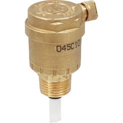 Воздухоотводчик Giacomini R88IY002 автоматический DN10 3/8 + запорный клапан