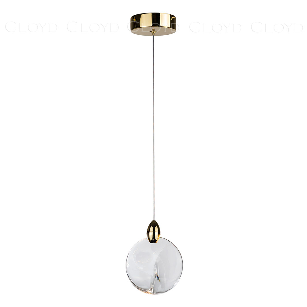 Подвесной светильник Cloyd GLOCK-B P1 / Ø12 см - золото (арт.11624)