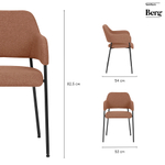 Стул Bergenson Bjorn Wendy, рогожка, терракота