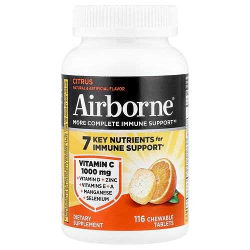 AirBorne, More Complete Immune Support, с цитрусовым вкусом, 116 жевательных таблеток