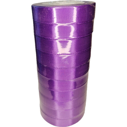 Лента упаковочная атласная 20мм, 22 м фиолетовая (10шт/уп)