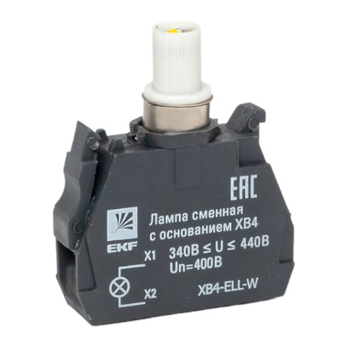 Лампа сменная c основанием XB4 белая 400В EKF PROxima (10.00 шт.)