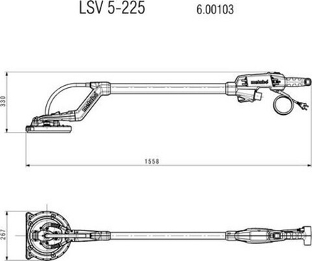 Шлифовальная машина METABO LSV 5-225 для стен и потолков 600103000