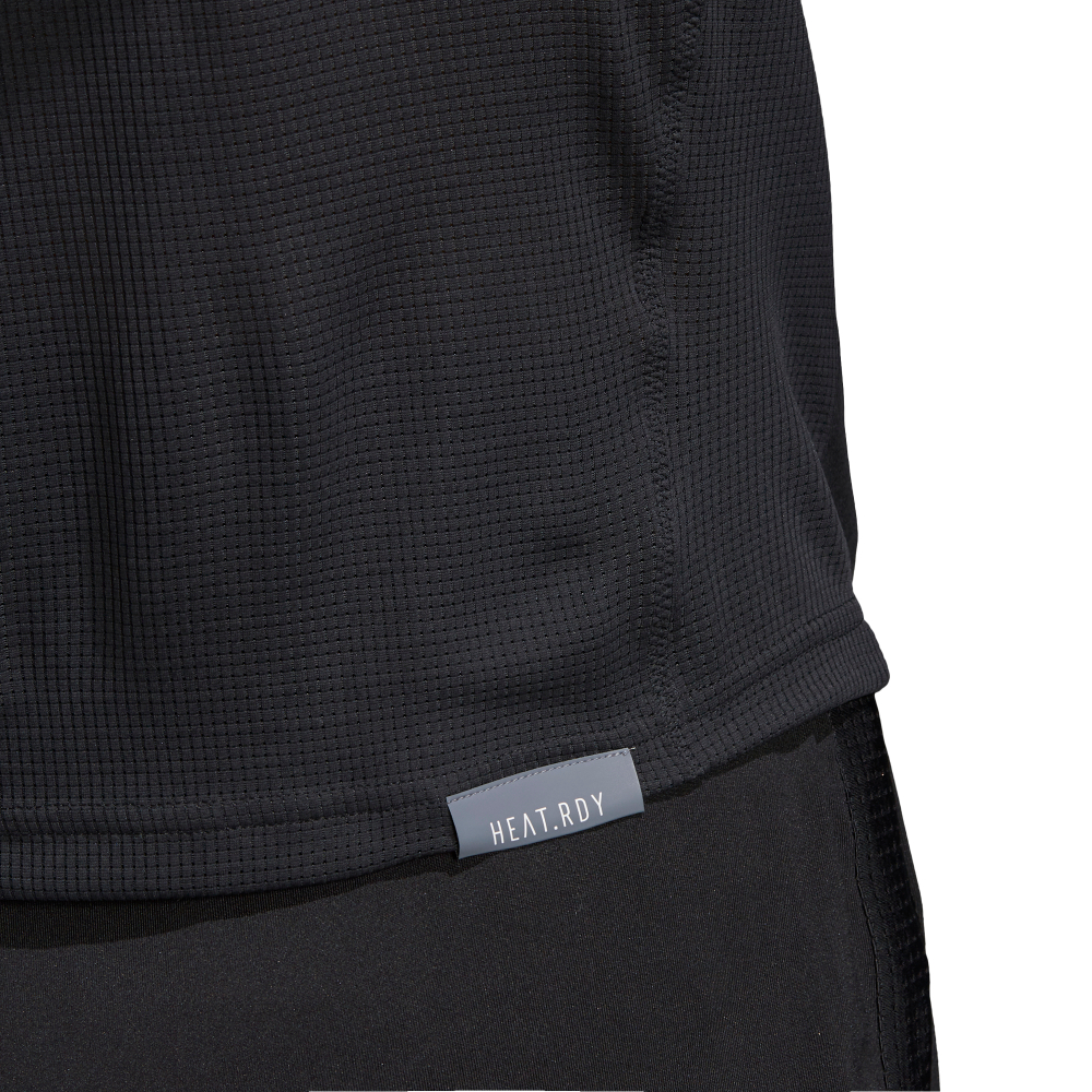 Женская футболка теннисная Adidas Women Tee Heat Ready - black/night metallic