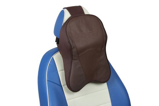 Автомобильная подушка под шею из натуральной кожи