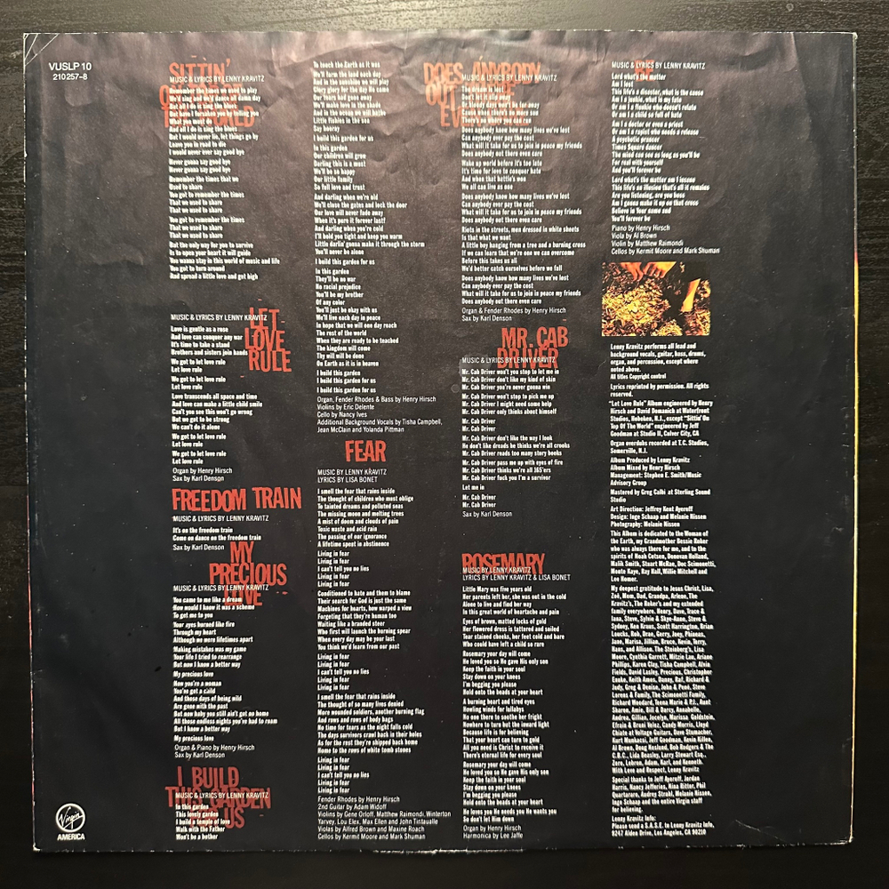Lenny Kravitz – Let Love Rule (Европа 1989г.)