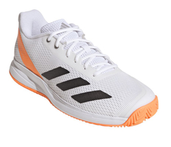 Мужские кроссовки теннисные Adidas Courtflash Speed 2 - cloud white/core black/lucid orange