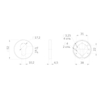 Накладка под цилиндр ET.R.EST.R52 BL-24 черный