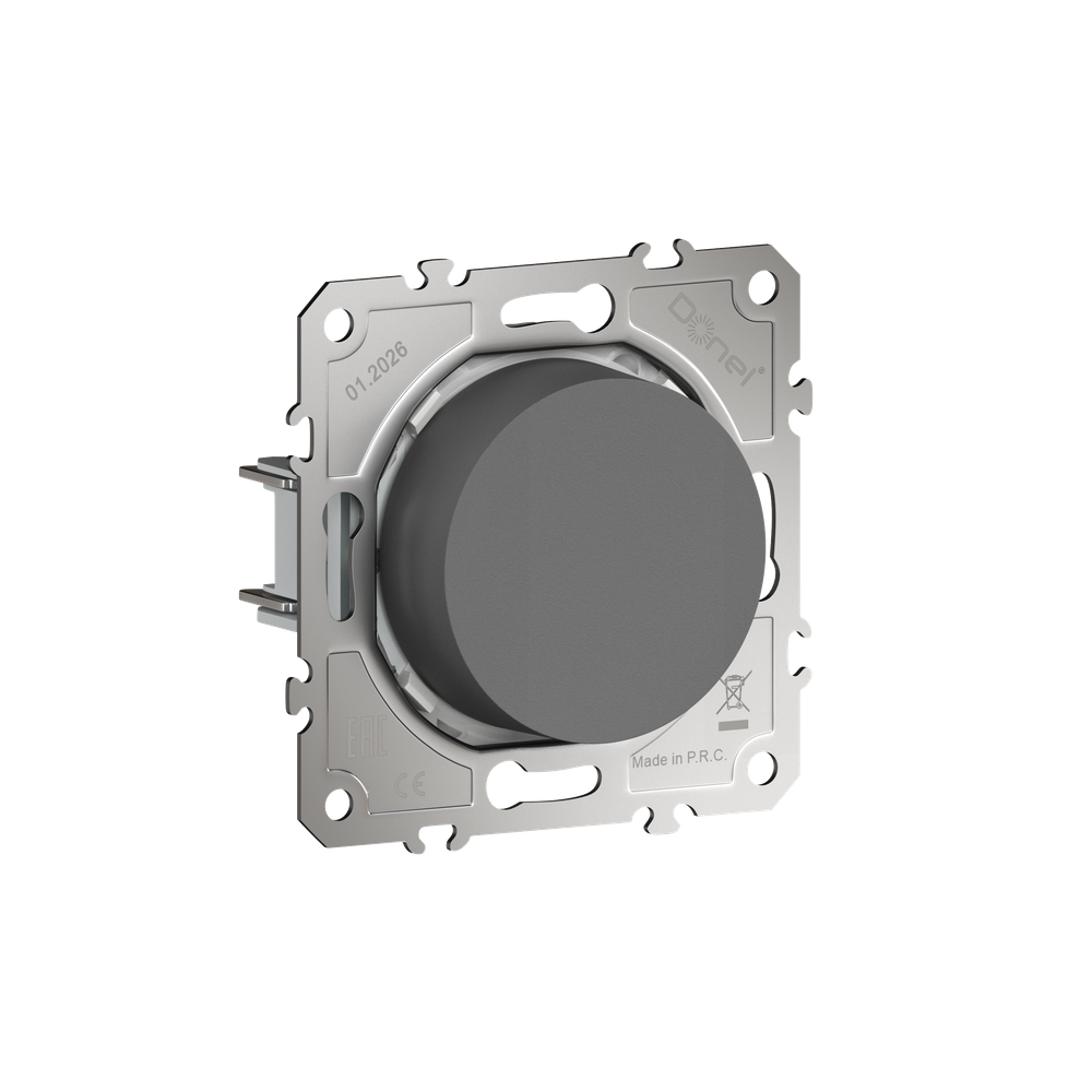 Светорегулятор Triac поворотный,  LED-лампы 100Вт,  акт.нагрузка 300Вт,  цвет матовый шоколад,  серия D16,  Donel