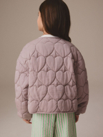 Куртка стеганая для девочки Next E25-202, Серо-розовый