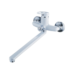 Смеситель для ванны и раковины 35к CN2213-8 CRON L-излив 350 мм, БЕЛЫЙ