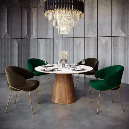 Стул-полукресло Bradex Home Emil графит с золотыми ножками