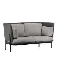 Stato Диван двухместный с низкой спинкой STA-02L Сан 08/Сан 13/Металл Черный 1730*850*855