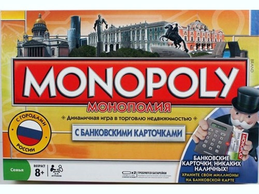 Игра Монополия с банковскими картами 40х27х6 см. 6141