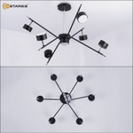 Люстра ATENA 7хGX53 R-750x350-BLACK/CHROME-220-IP20