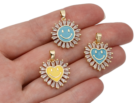 Подвеска Ромашка-Cмайл, 18мм