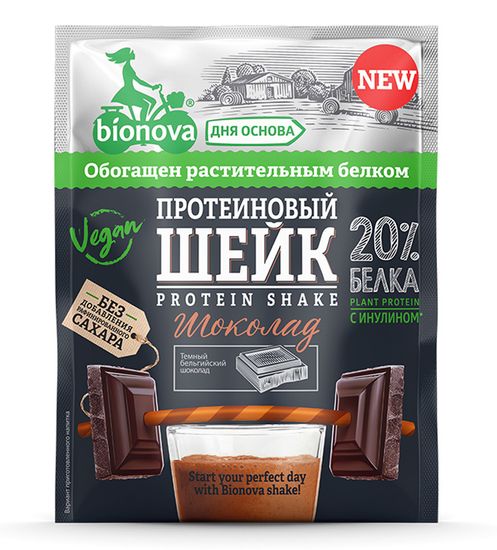 СКИДКА 50% Протеиновый шейк "Bionova" с шоколадом, 25г. (шоубокс 14шт)